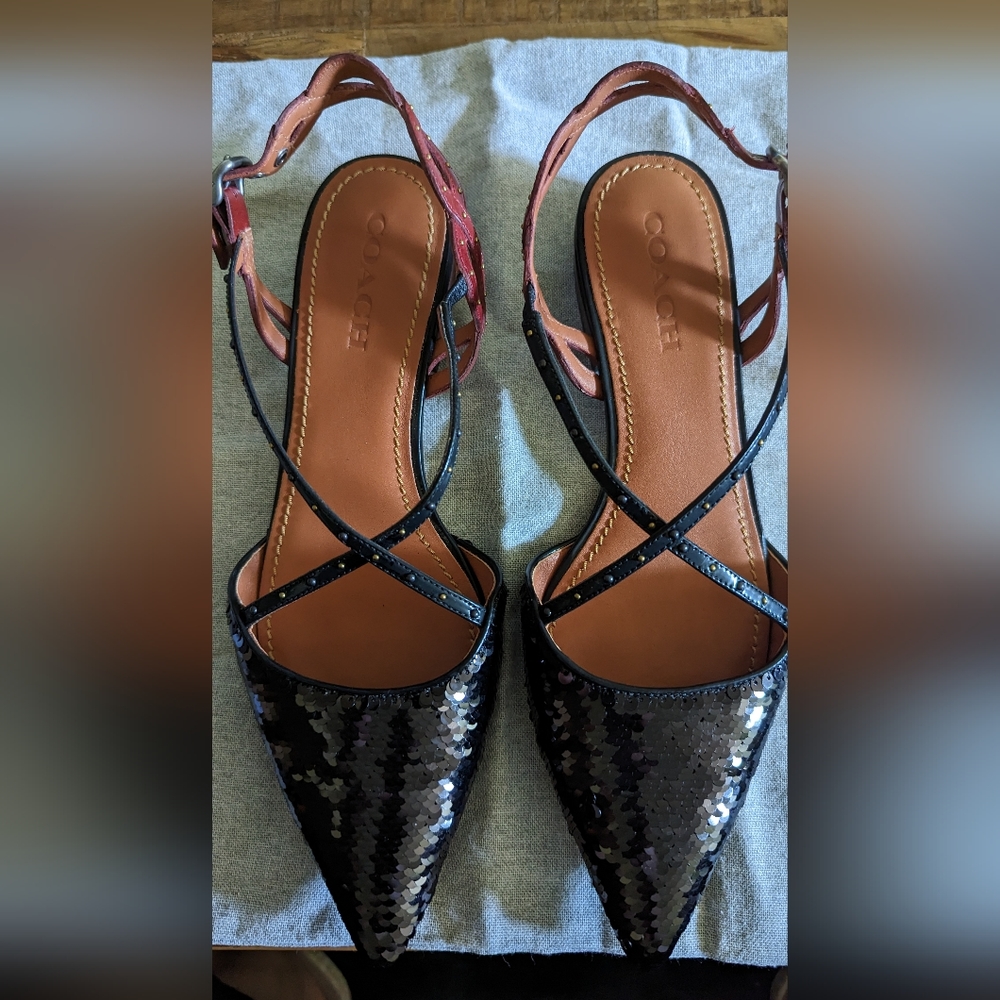 Coach Sequin flats